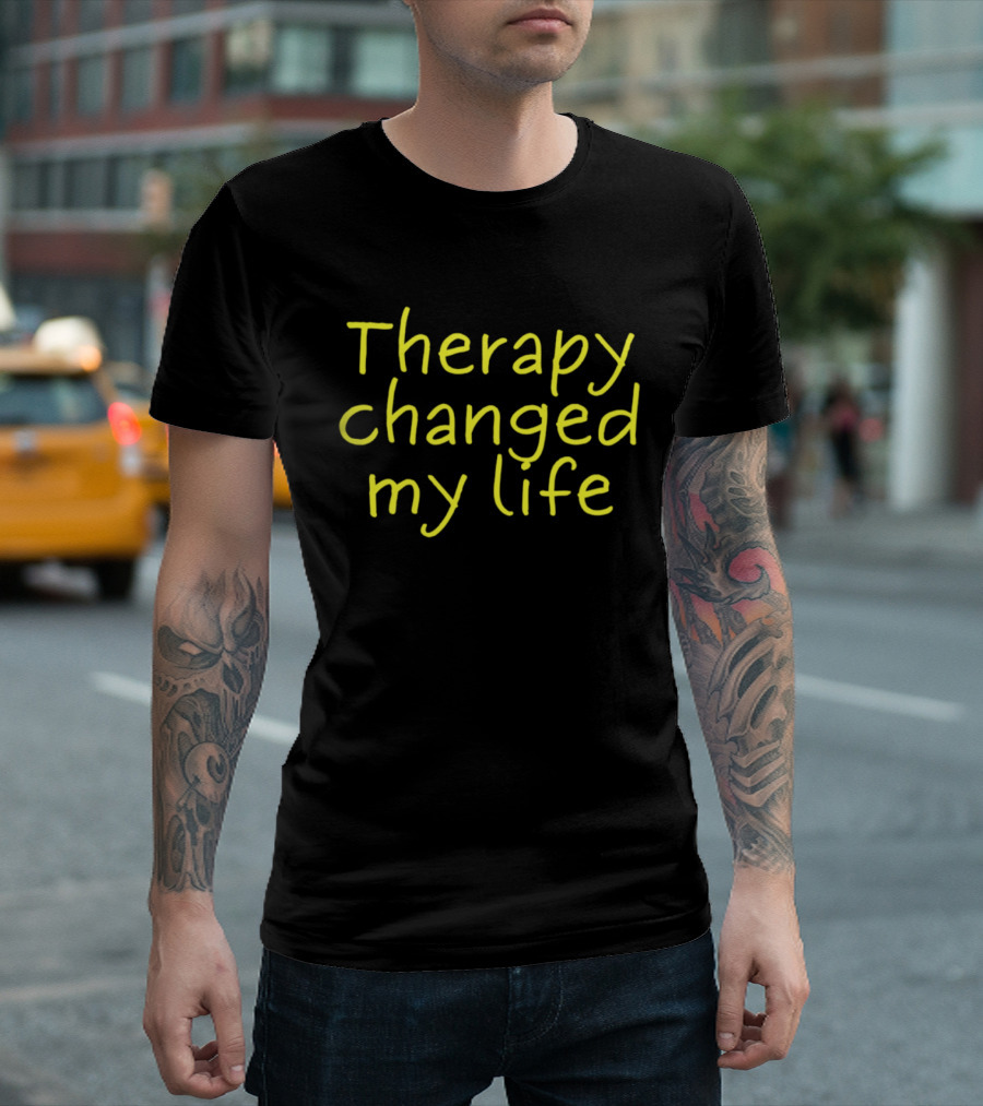 Therapy Changed My Life Yellow T-Shirt