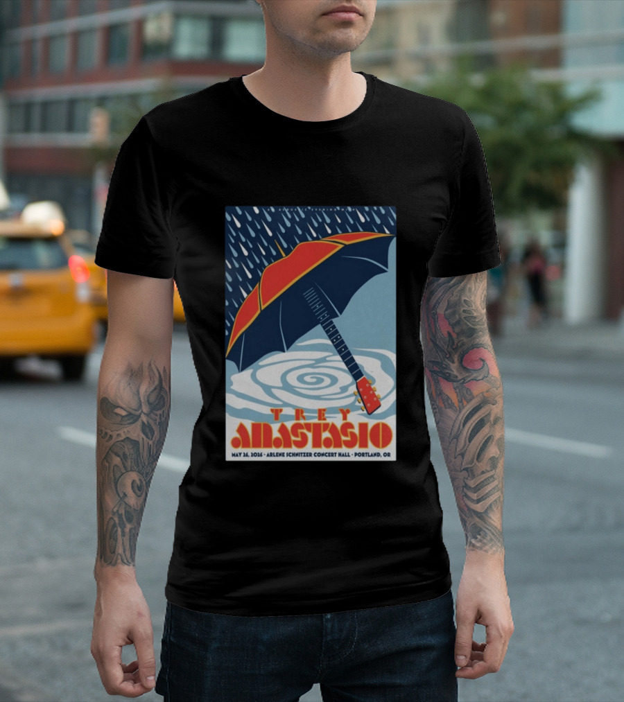 Trey Anastasio Arlene Schnitzer Concert Hall Portland OR May 26 2026 Umbrella Guitar T-Shirt