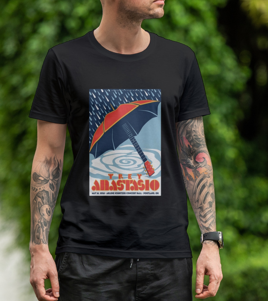 Trey Anastasio Arlene Schnitzer Concert Hall Portland OR May 26 2026 Umbrella Guitar T-Shirt