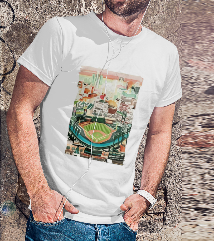 2026 Tigers Up Next Stadium Skyline Baseball Field T-Shirt