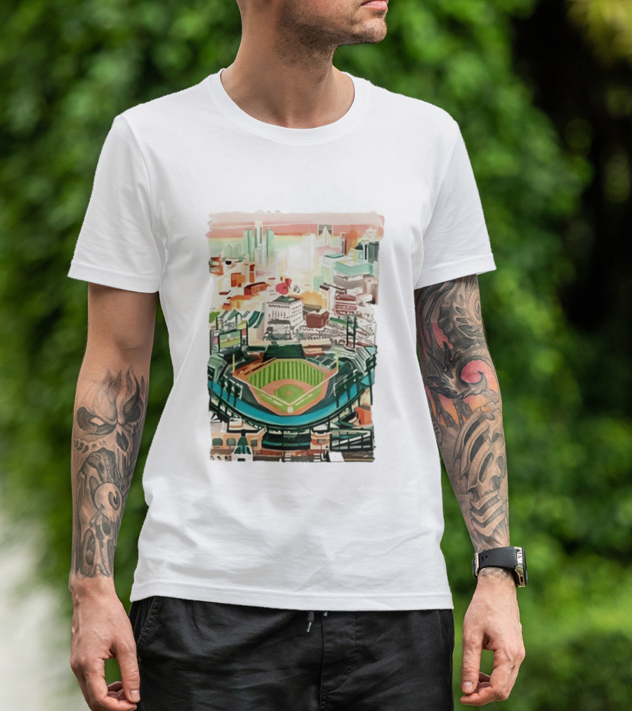2026 Tigers Up Next Stadium Skyline Baseball Field T-Shirt