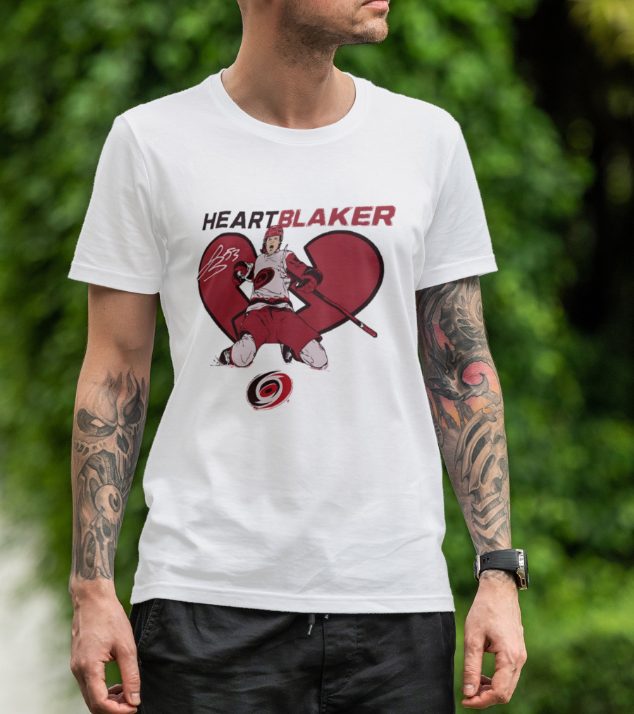 Brent Burns Heartblaker Carolina Hurricanes Broken Heart T-Shirt