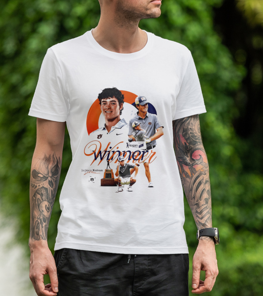 Jackson Koivun Auburn Golf Winner 2026 Trophy Nike Auburn University Golfers T-Shirt