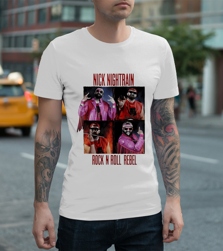Nick Nightrain Rock N Roll Rebel Pink Jacket Red Bandana T-Shirt