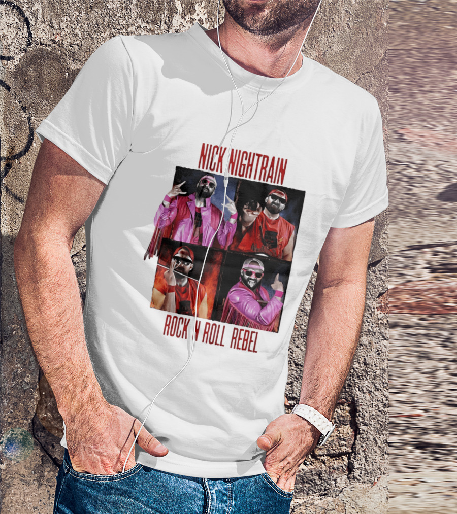 Nick Nightrain Rock N Roll Rebel Pink Jacket Red Bandana T-Shirt