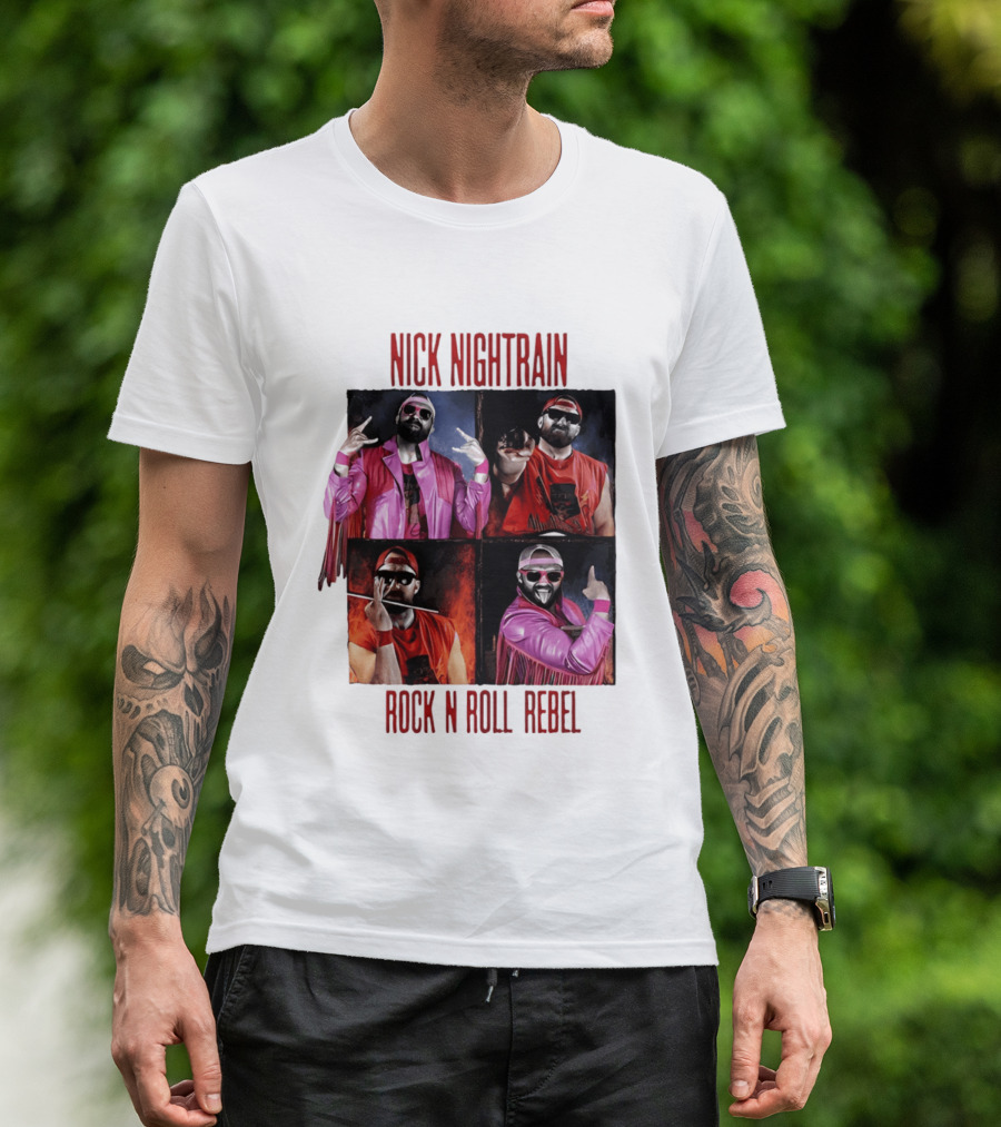 Nick Nightrain Rock N Roll Rebel Pink Jacket Red Bandana T-Shirt