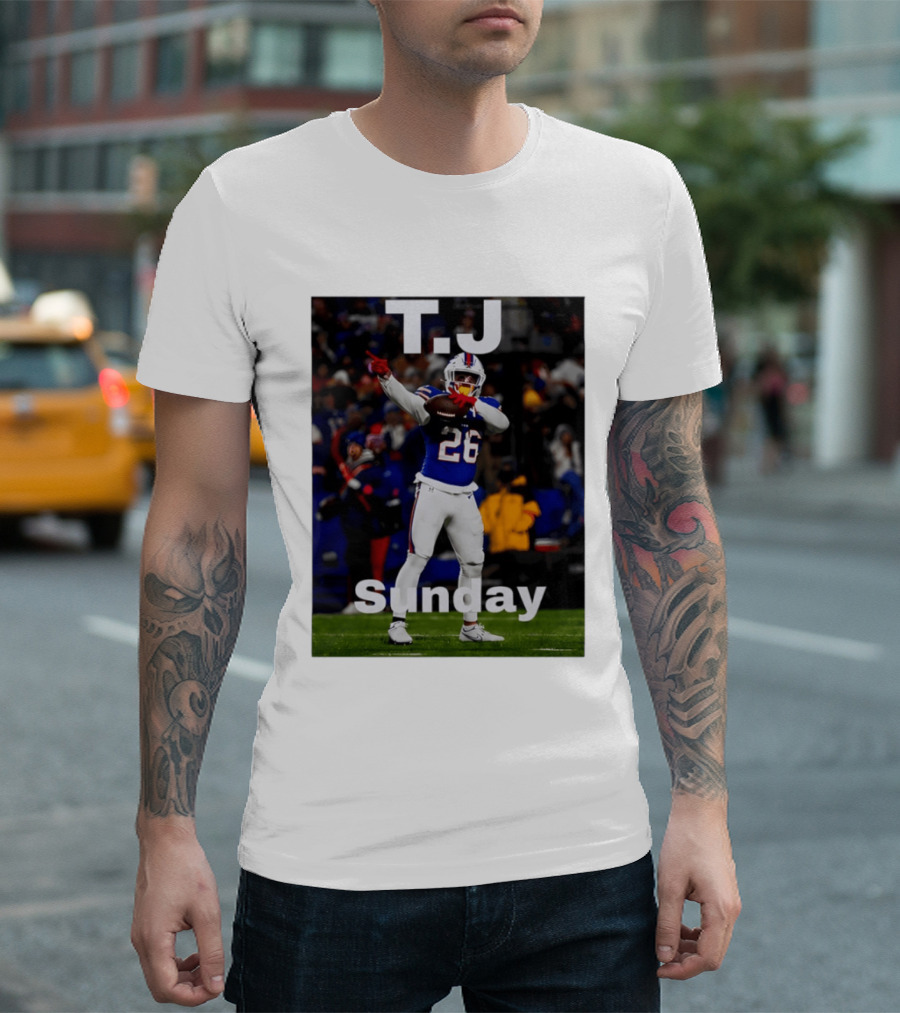 T.J. 26 Buffalo Bills Sunday T-Shirt