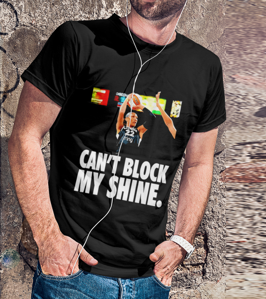 A'ja Wilson Can't Block My Shine Las Vegas Aces Basketball Triumph T-Shirt