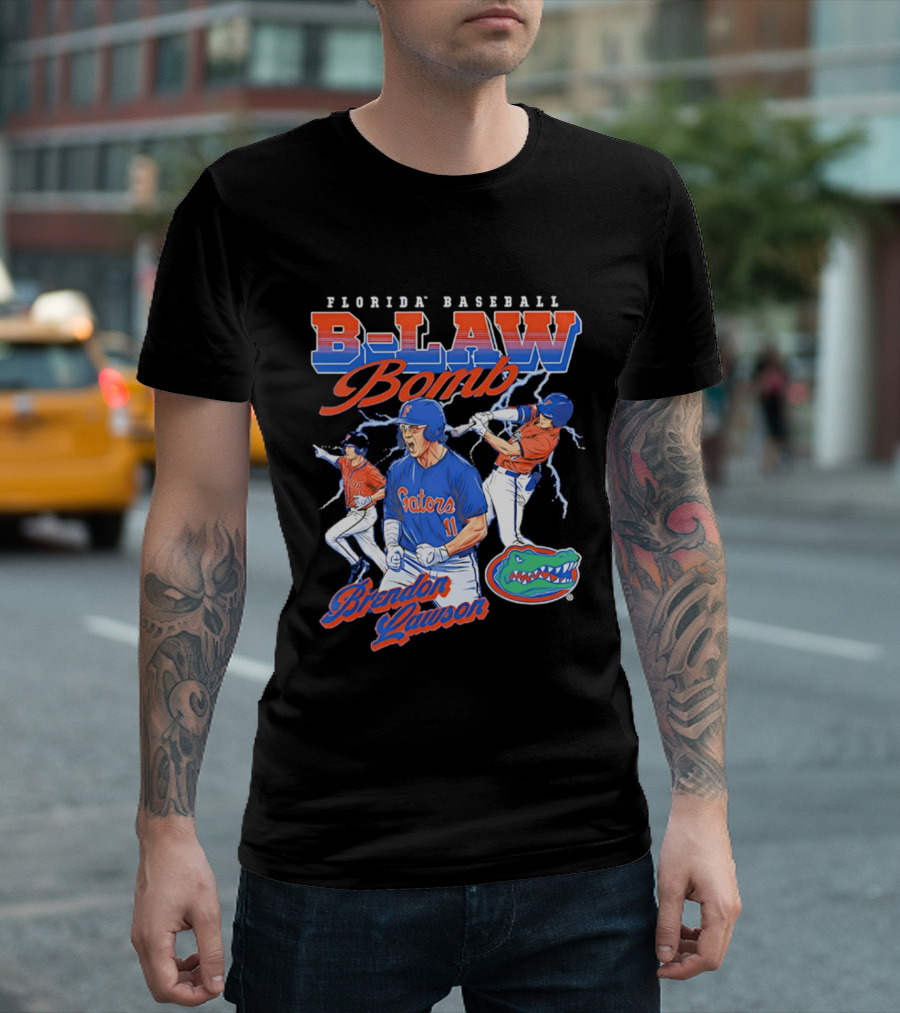 Florida Baseball B Law Bomb Brendan Lawson Gators T-Shirt