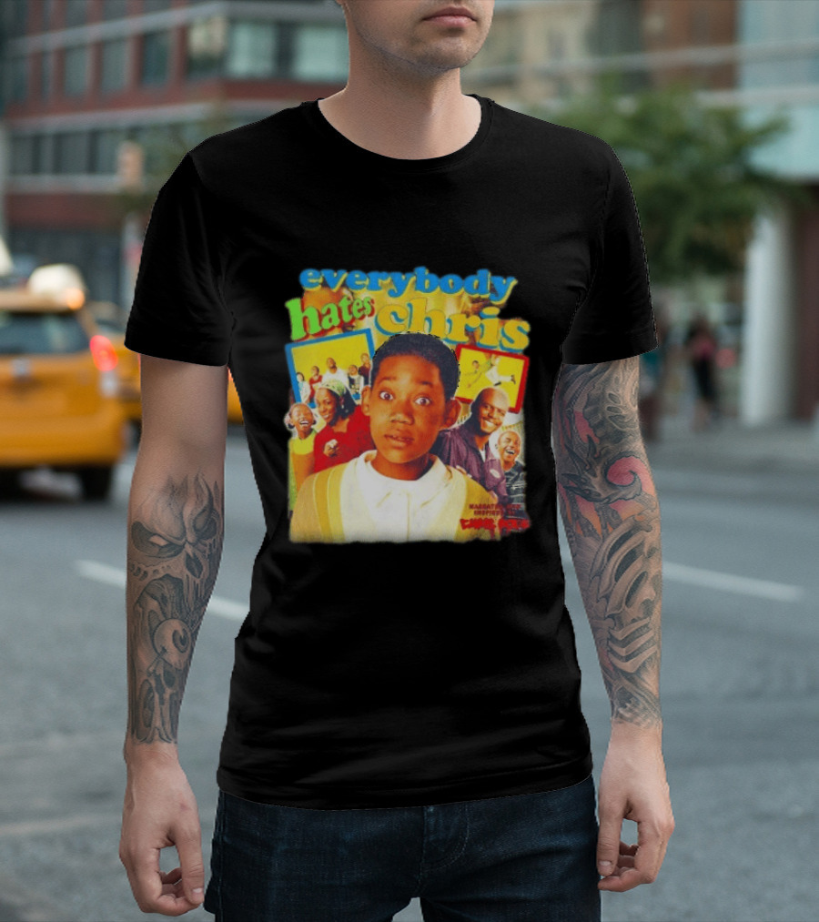 Everybody Hates Chris Show Characters Collage Colorful T-Shirt