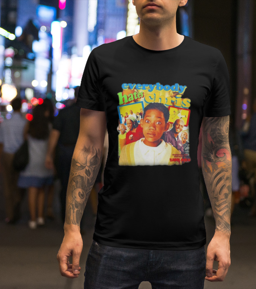 Everybody Hates Chris Show Characters Collage Colorful T-Shirt