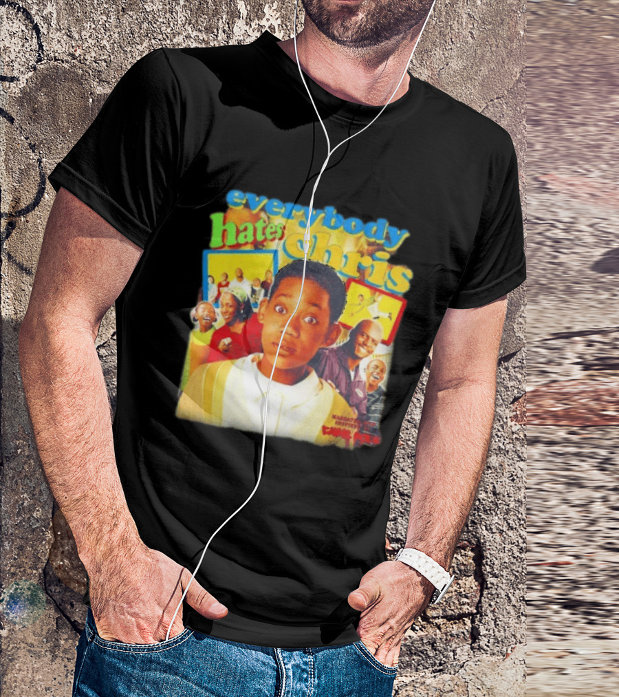Everybody Hates Chris Show Characters Collage Colorful T-Shirt
