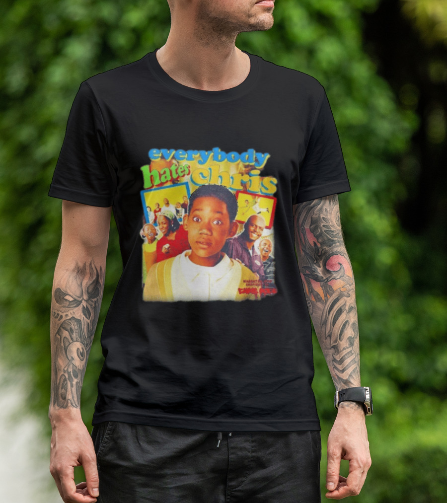 Everybody Hates Chris Show Characters Collage Colorful T-Shirt