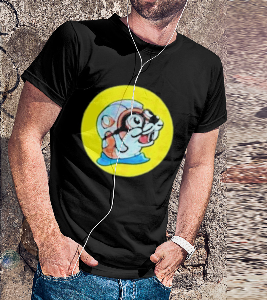 Gloopy Industries The Aquabeaver Cartoon Style Helmet And Water Circle T-Shirt