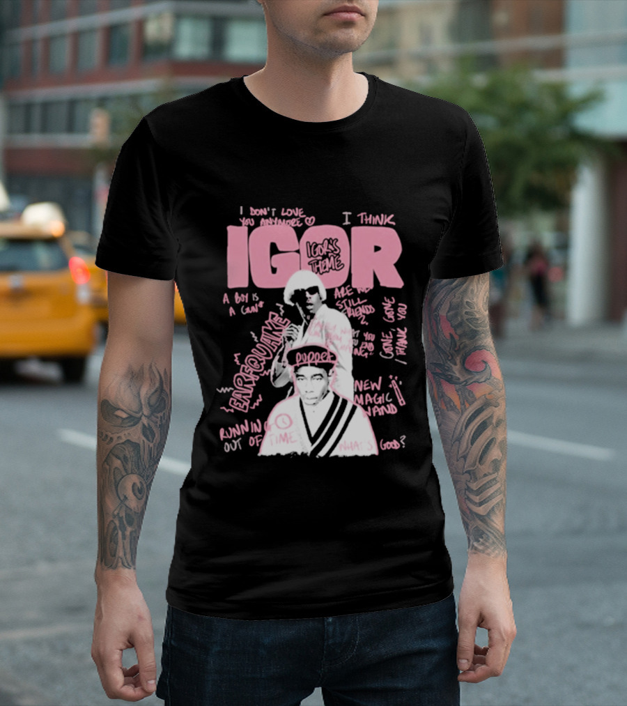 IGOR Sketchbook With I Think And EARFQUAKE Tyler The Creator T-Shirt