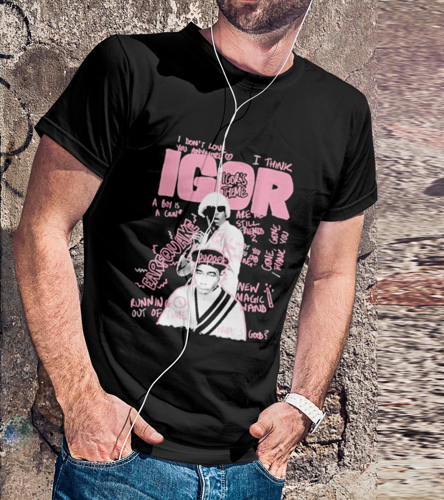 IGOR Sketchbook With I Think And EARFQUAKE Tyler The Creator T-Shirt