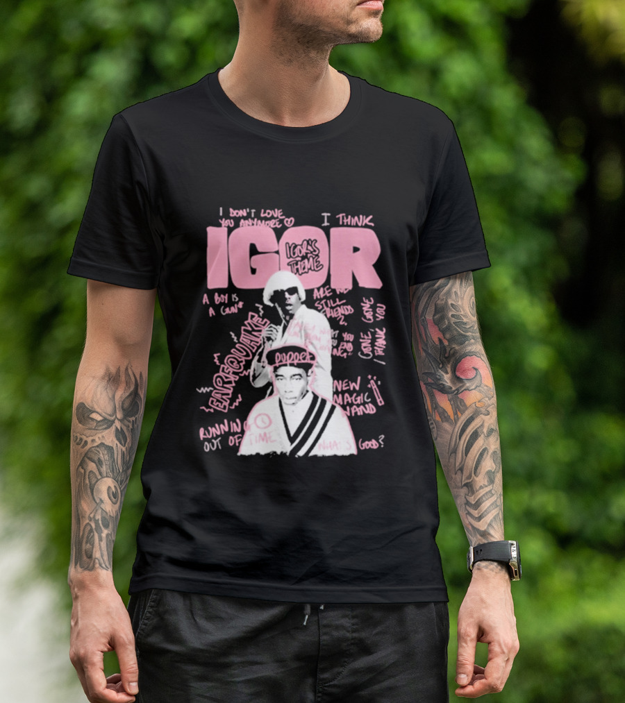 IGOR Sketchbook With I Think And EARFQUAKE Tyler The Creator T-Shirt