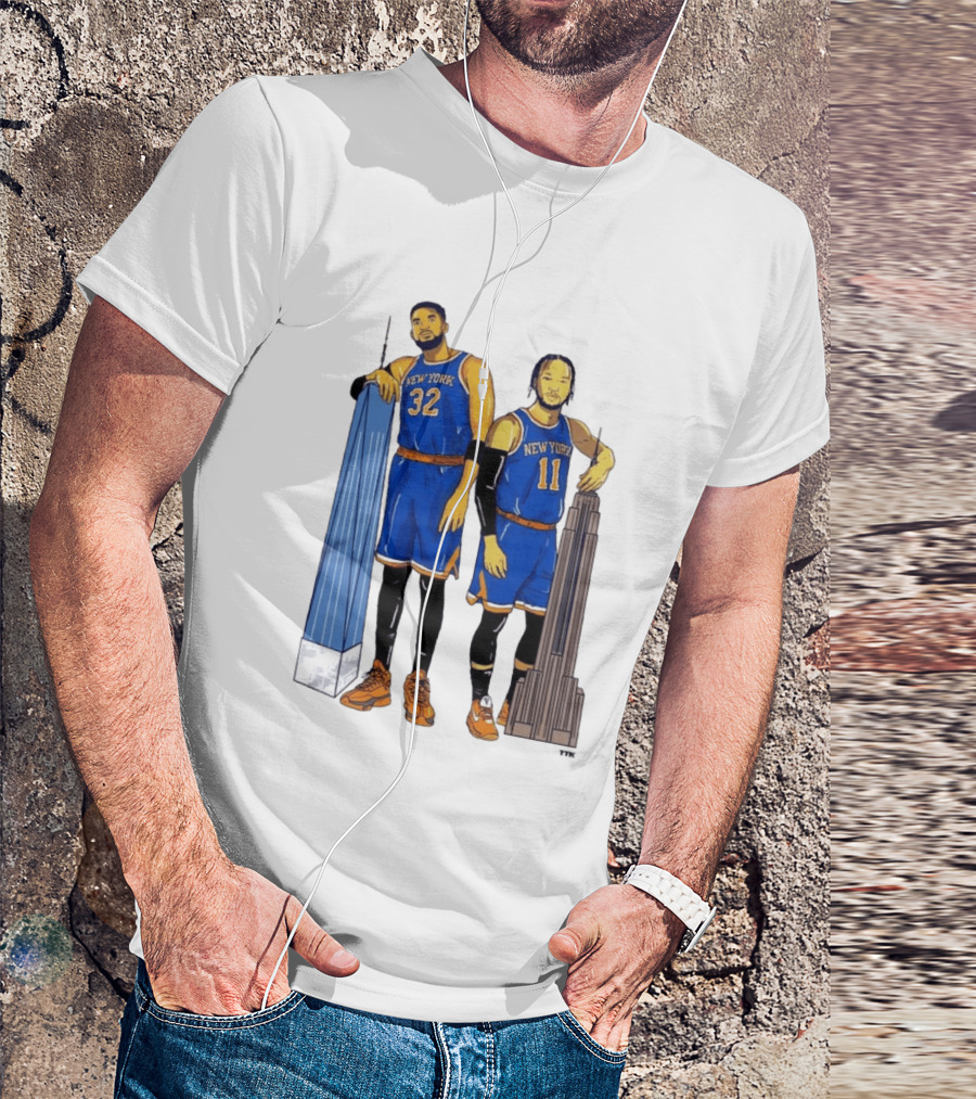 New York Twin Towers Towns Brunson Basketball Player T-Shirt