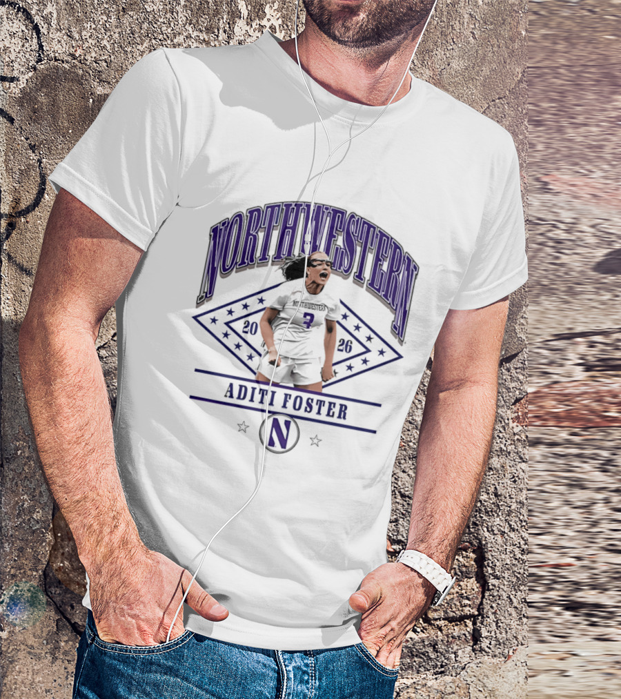 Northwestern 2026 Aditi Foster Women's Lacrosse T-Shirt