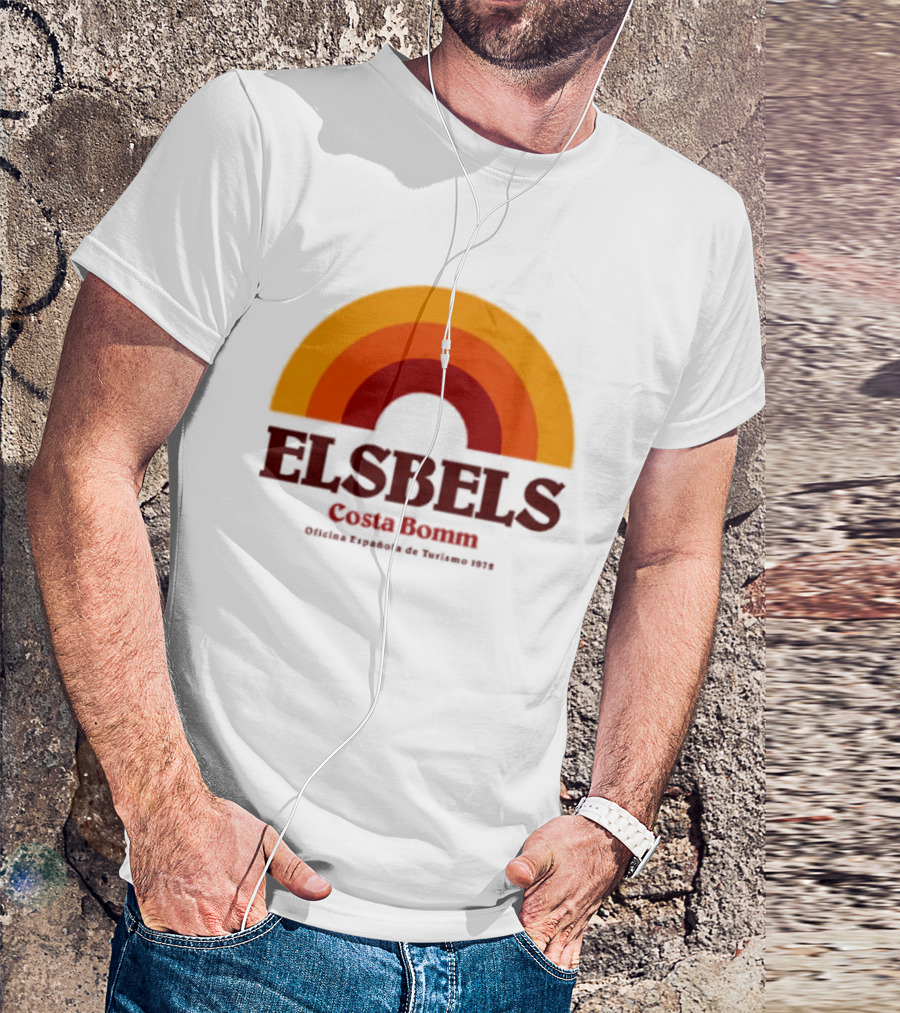 Elsbels Costa Bomm Oficina Española De Turismo 1978 Retro Rainbow T-Shirt
