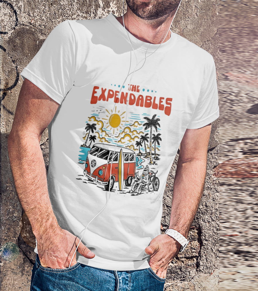 The Expendables Santa Cruz Surf Van Beach Sunset Scene 2026 T-Shirt