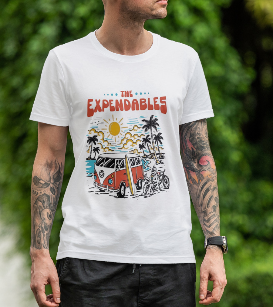 The Expendables Santa Cruz Surf Van Beach Sunset Scene 2026 T-Shirt
