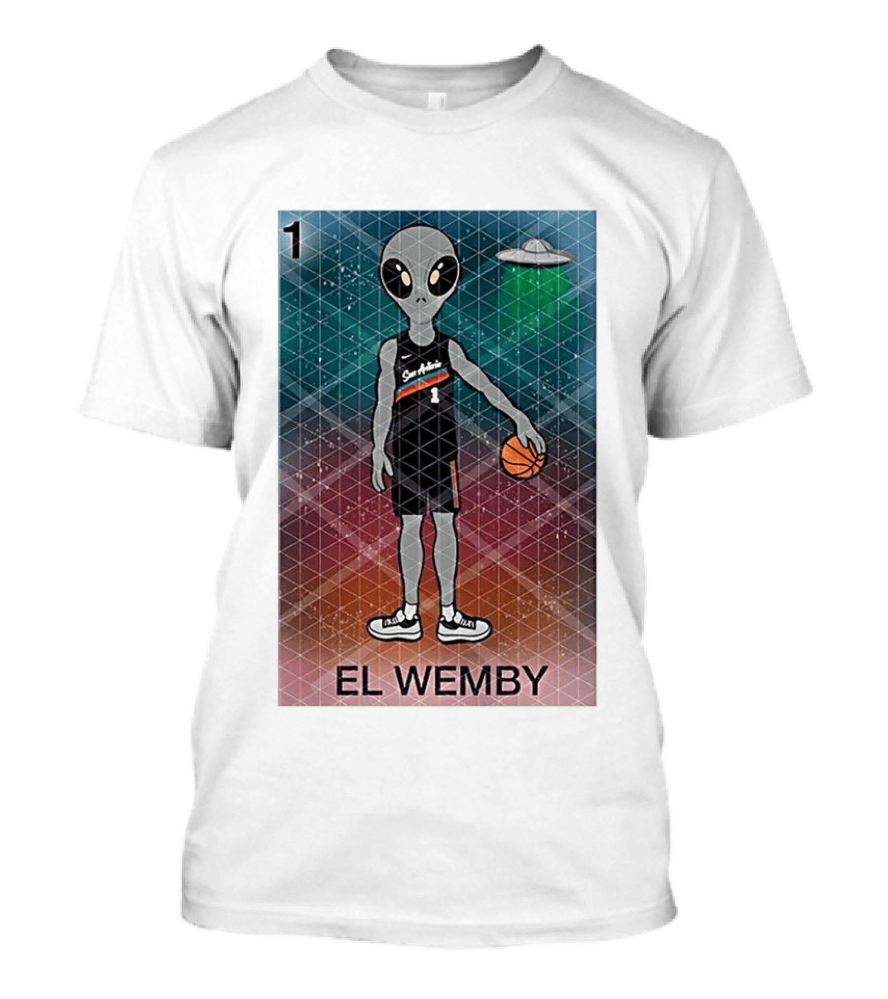 El Wemby San Antonio Spurs Alien UFO Basketball Victor Wembanyama 2026 T-Shirt
