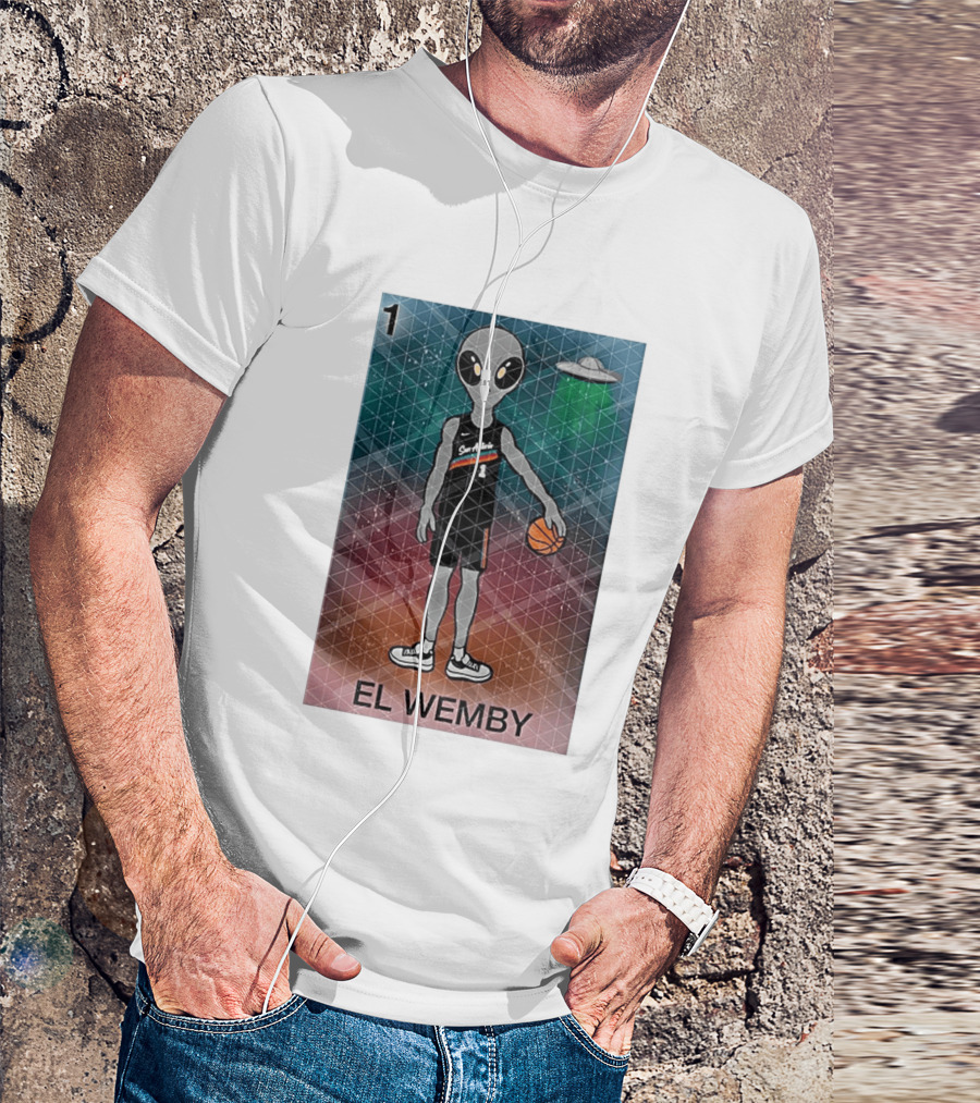 El Wemby San Antonio Spurs Alien UFO Basketball Victor Wembanyama 2026 T-Shirt