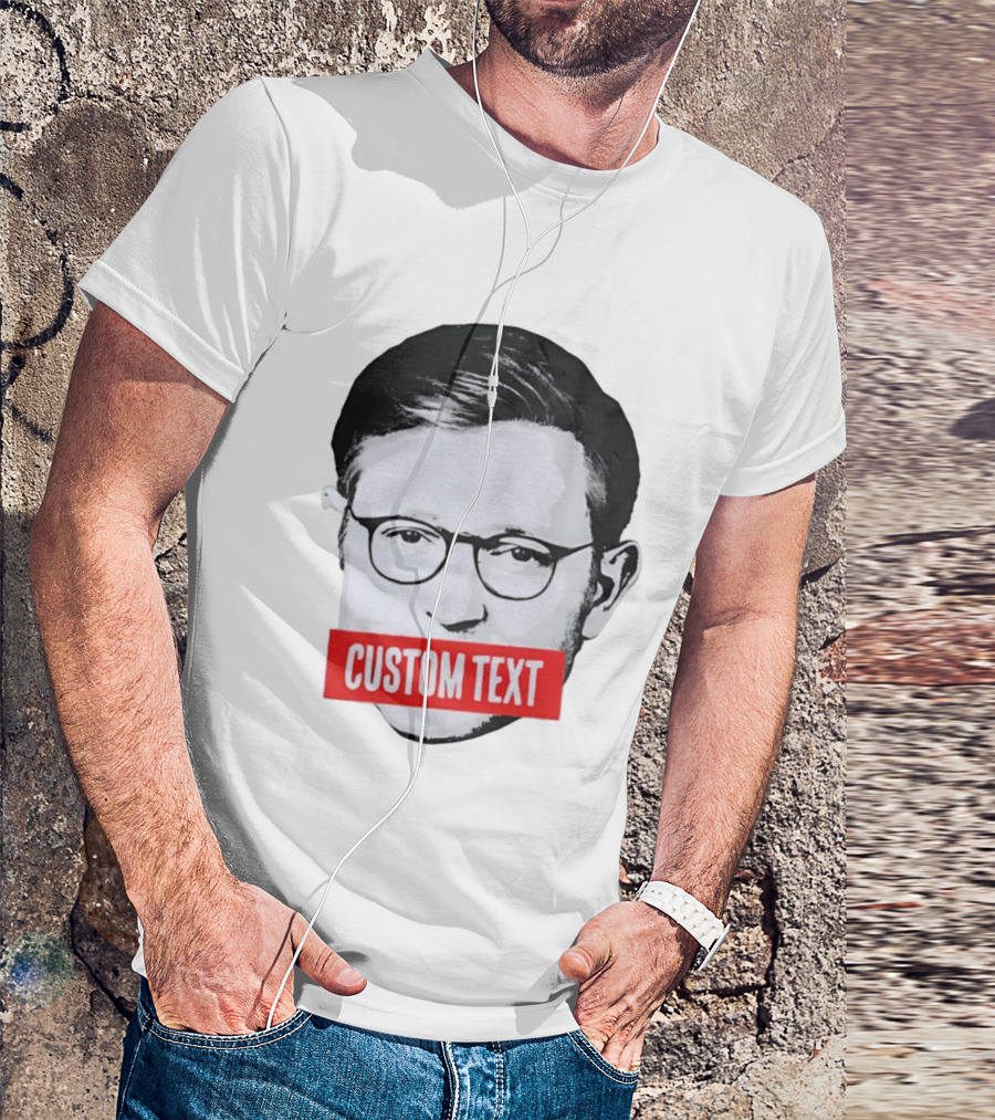Mike Johnson Silenced Voice Custom Text Stencil T-Shirt