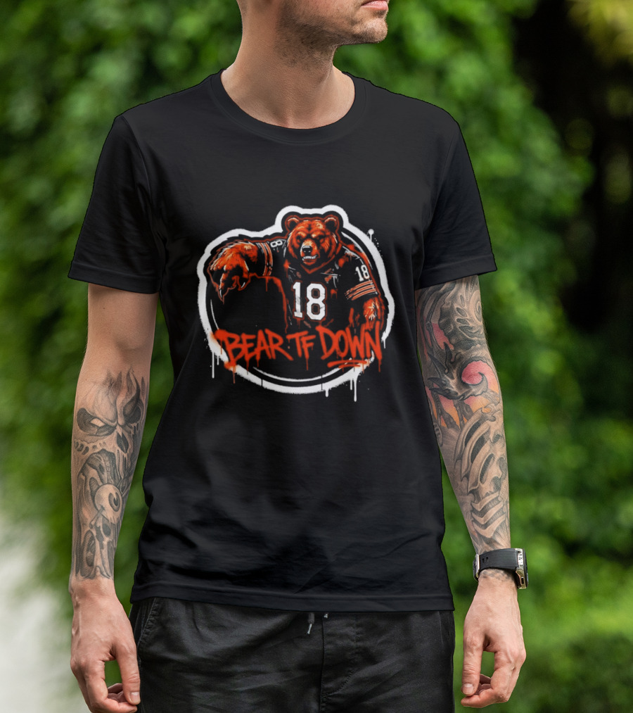 Chicago Bears Bear TF Down 18 Sports Fan T-Shirt