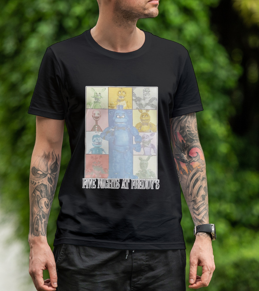 Five Nights At Freddy's The Eras Tour Animatronics Characters T-Shirt