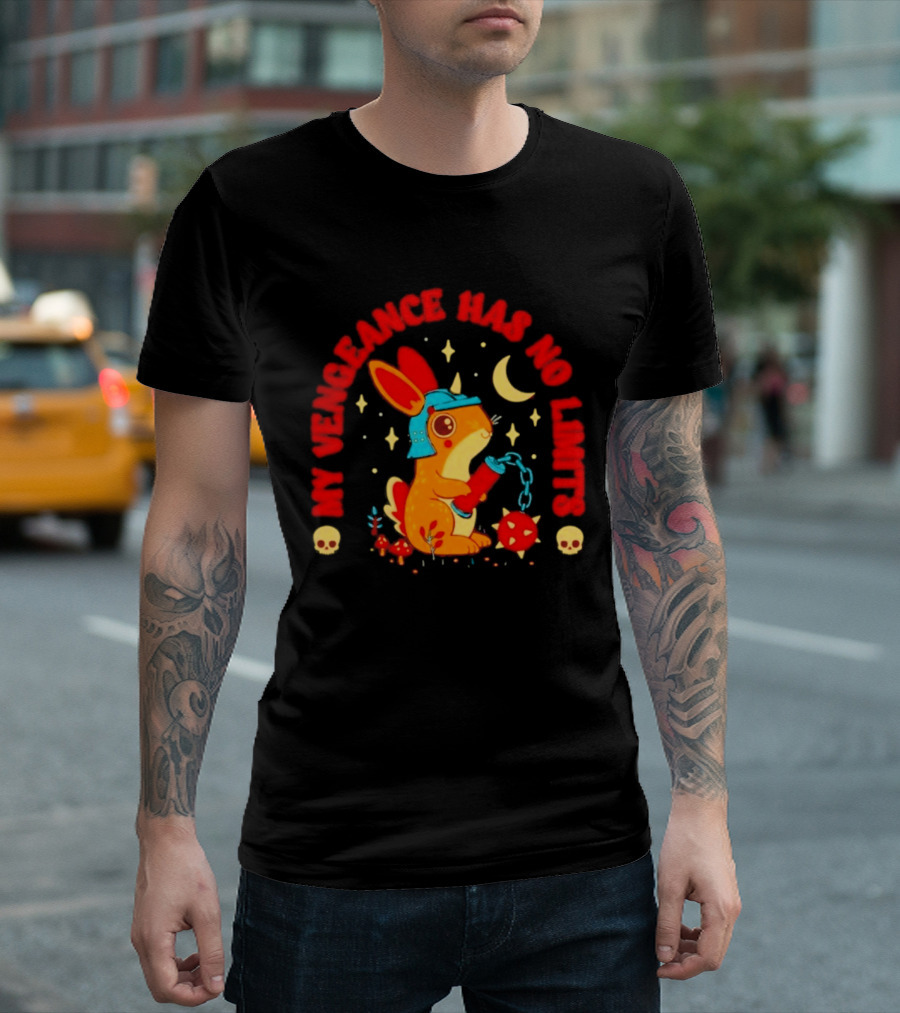 My Vengeance Has No Limits Killer Rabbit With Skull Moon And Stars T-Shirt