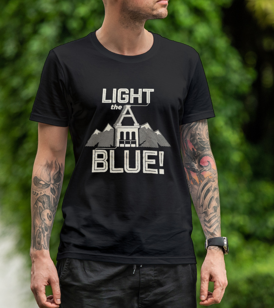 Light The A Blue Utah State University T-Shirt