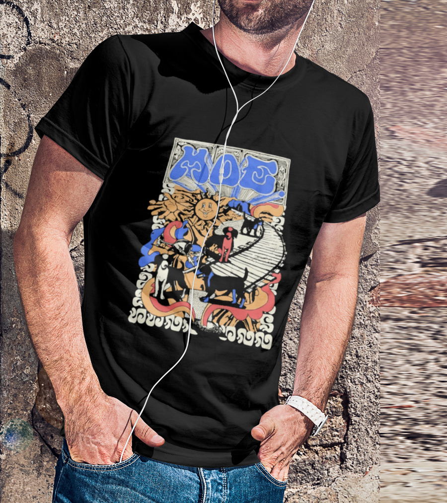 MOE Colorful Sun And Figures Pathway T-Shirt