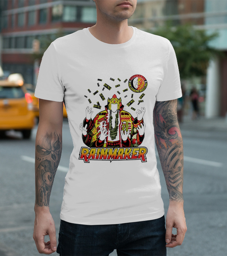 Kinnikuman New Japan Pro Wrestling Rainmaker Iconic Collab T-Shirt
