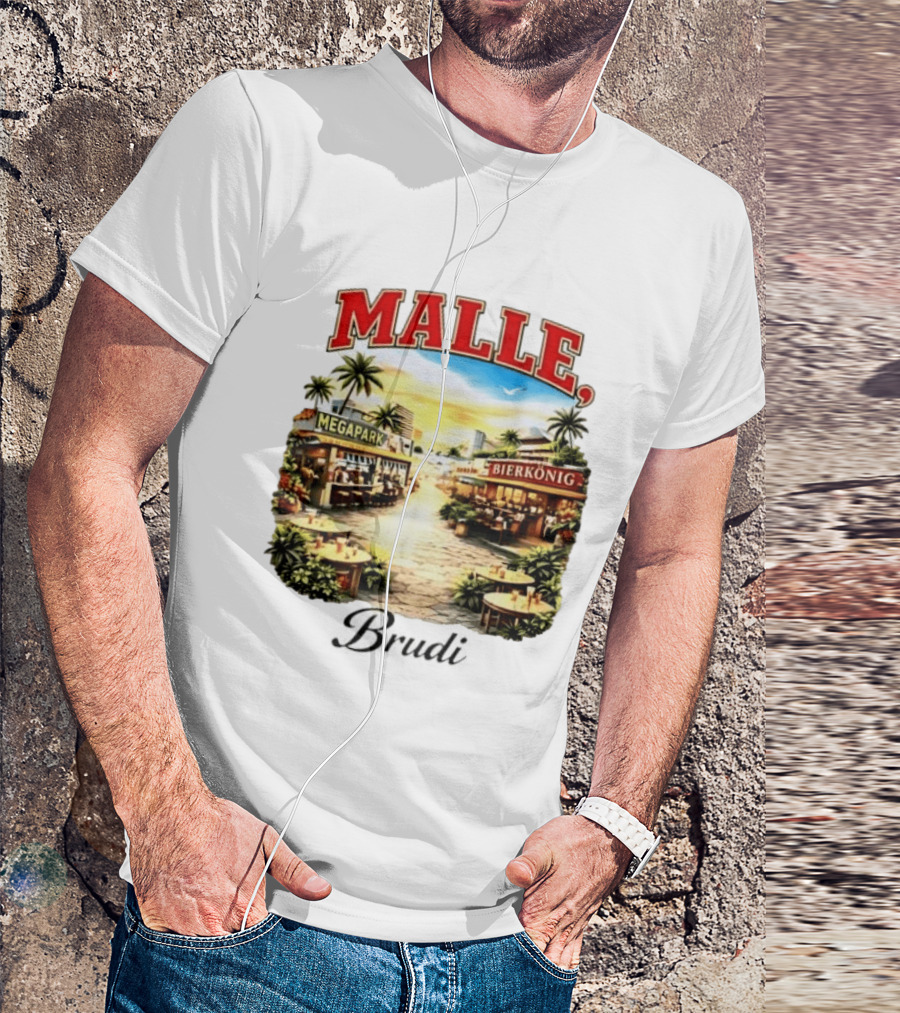 Malle Brudi Megapark Bierkönig Island Vibes Tropical Scene T-Shirt