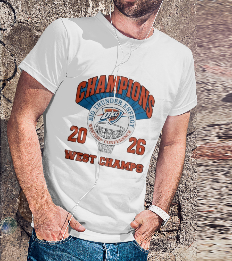2026 OKC Big Thunder Energy Western Conference Champions T-Shirt