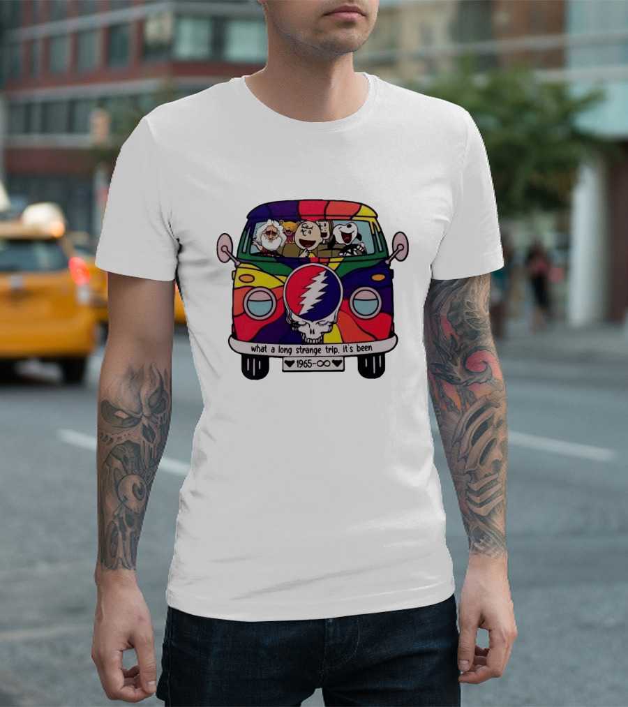 Snoopy Grateful Dead 1965 Psychedelic Bus What A Long Strange Trip It's Been T-Shirt