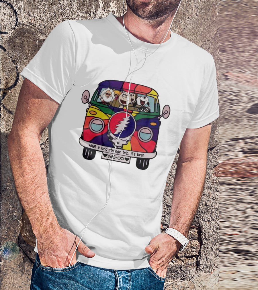 Snoopy Grateful Dead 1965 Psychedelic Bus What A Long Strange Trip It's Been T-Shirt
