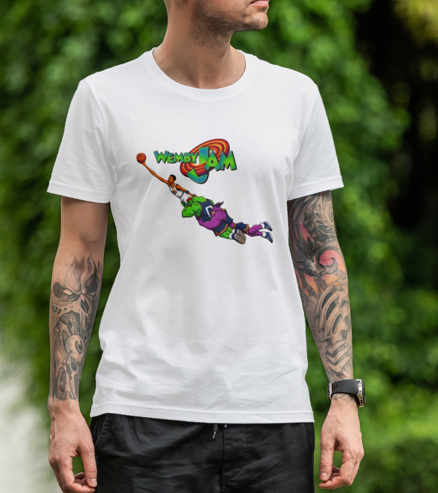 Wemby Jam Monstars Dunk 90s Basketball T-Shirt