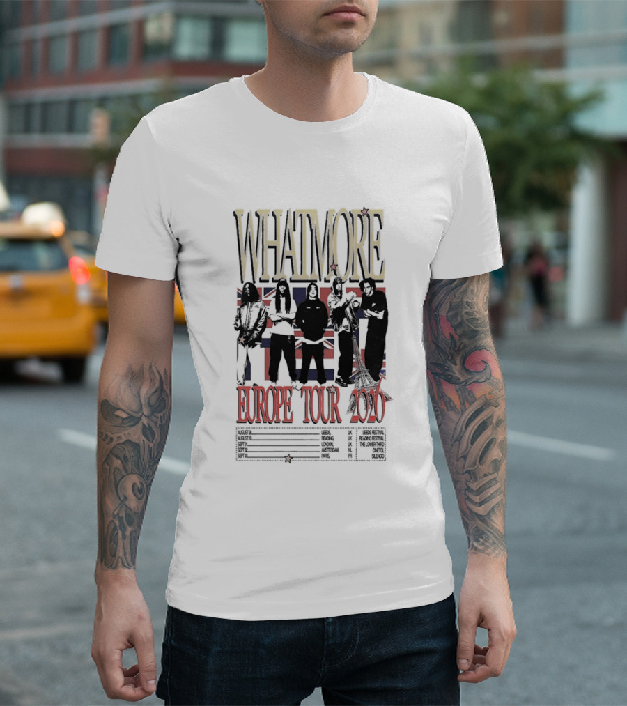 Whatmore Europe Tour 2026 Band Union Jack T-Shirt