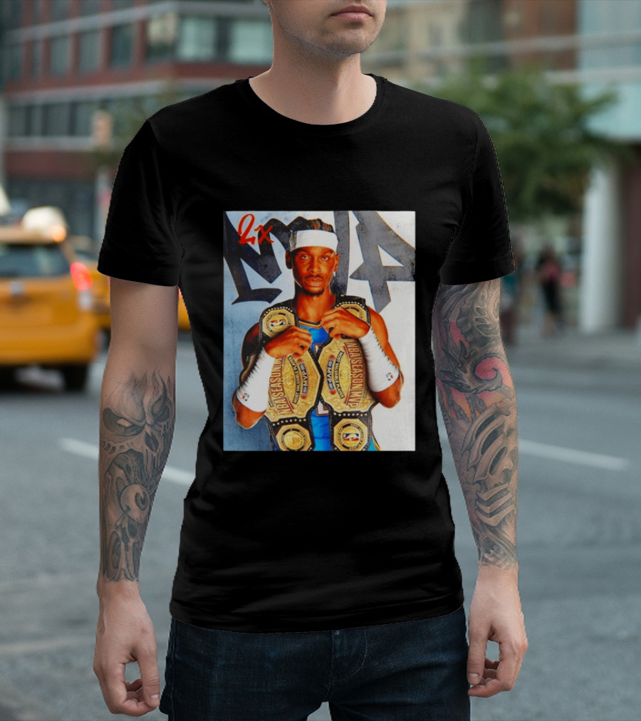 Shai Gilgeous Alexander 2X NBA MVP Champion Image T-Shirt