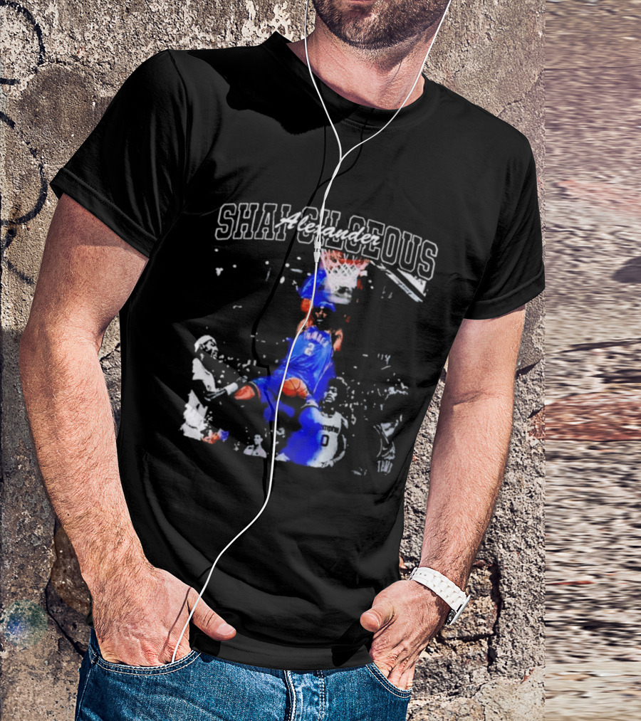 Shai Gilgeous Alexander Thunder Dunk Legacy Basketball Action T-Shirt