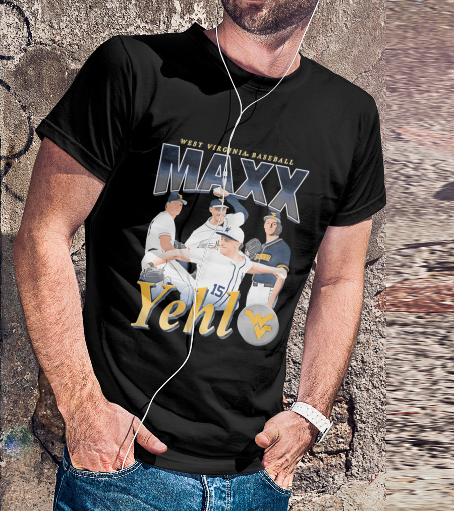 West Virginia Baseball Maxx Yehl WV Iconic Sports T-Shirt