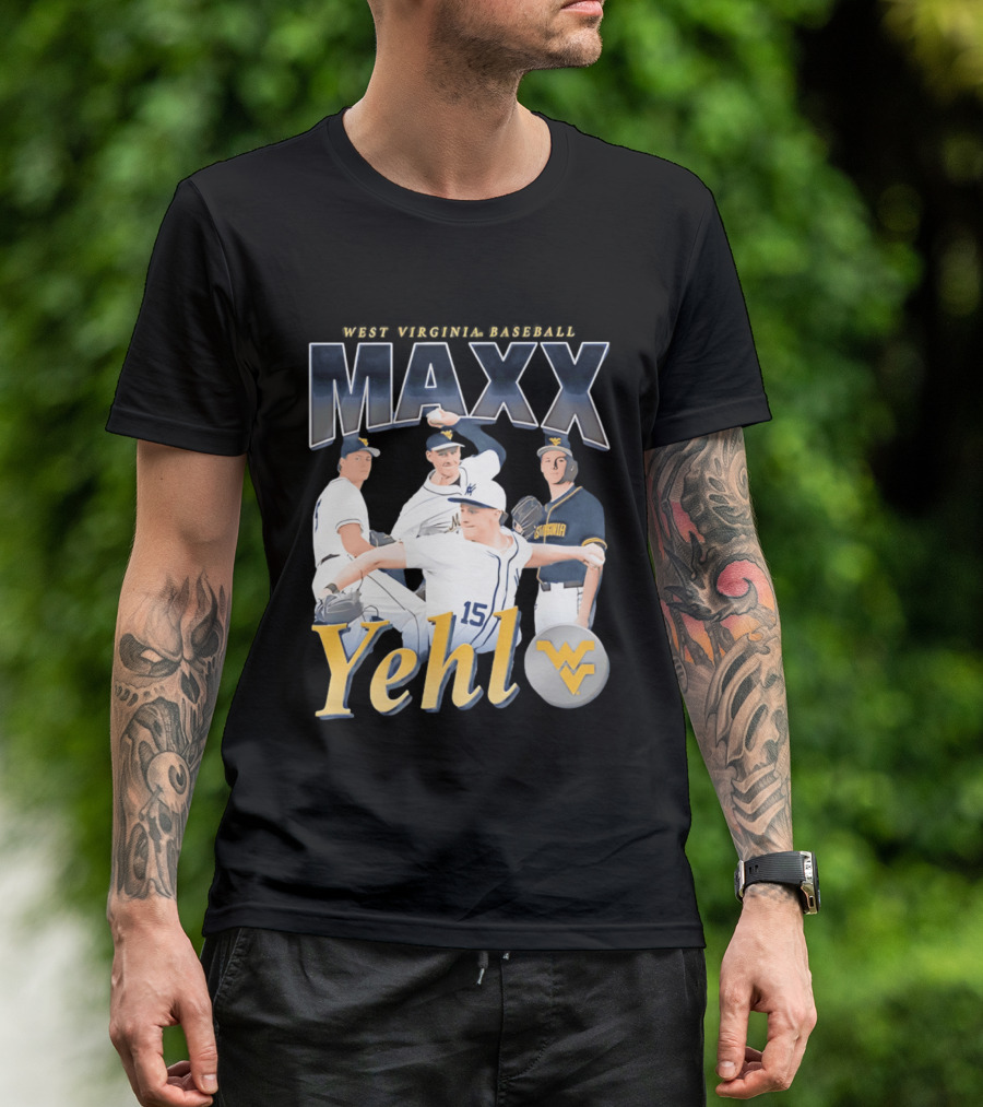 West Virginia Baseball Maxx Yehl WV Iconic Sports T-Shirt