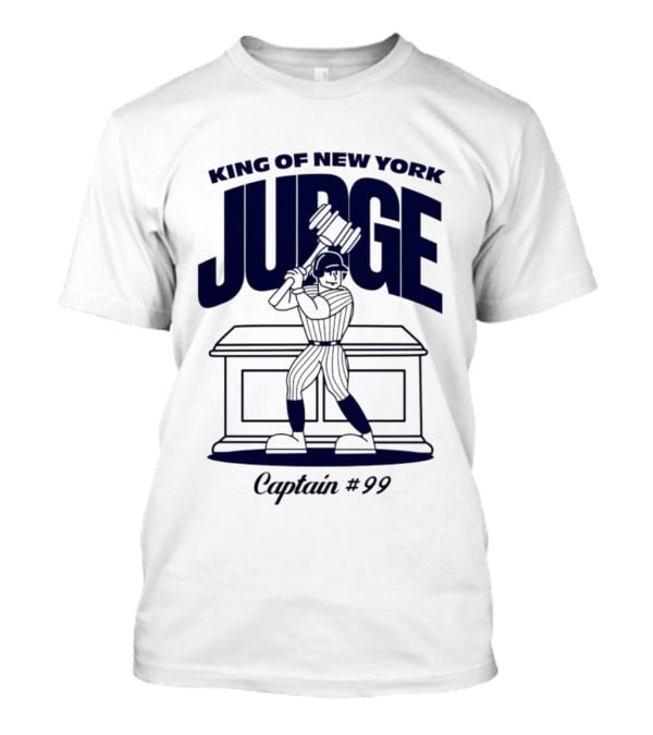 King Of New York Judge Captain #99 Toddler Yankees Superstar Cartoon T-Shirt