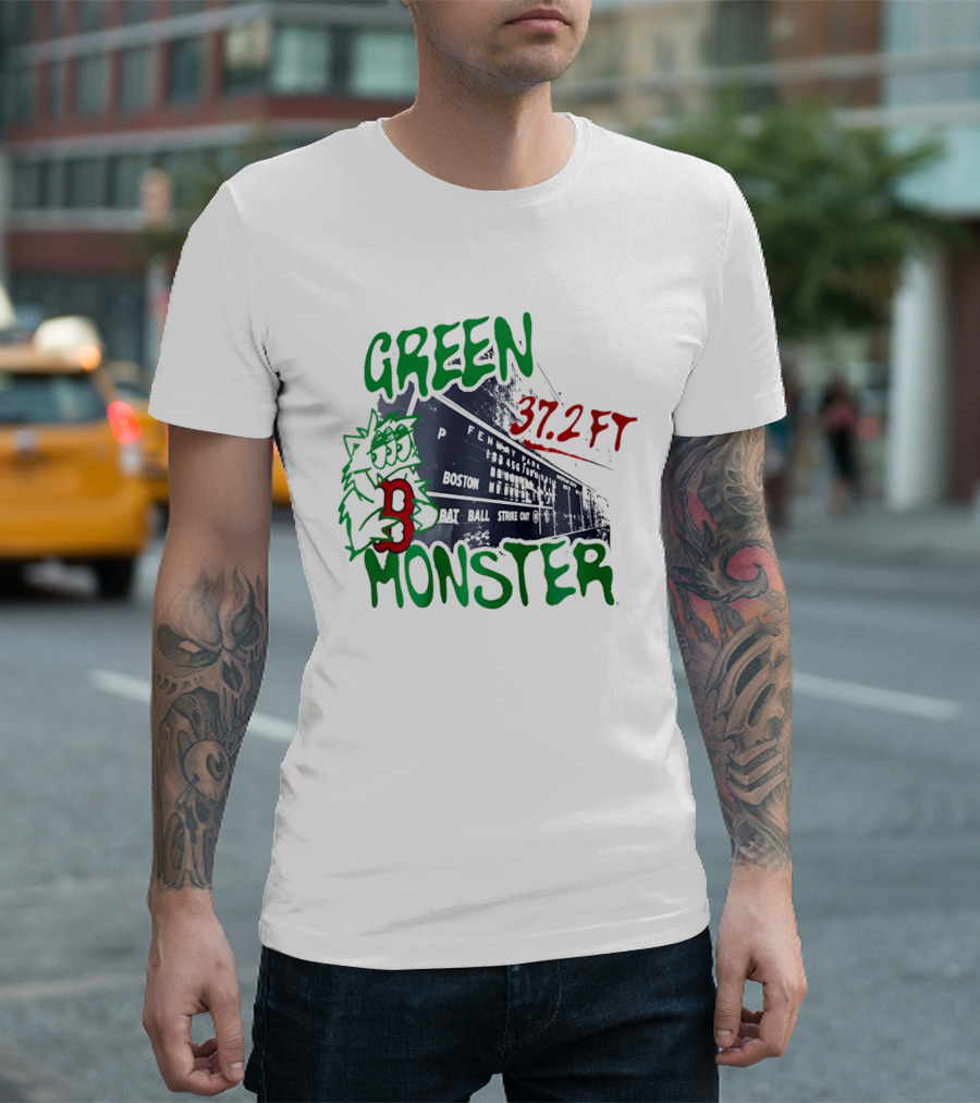 Boston Red Sox Green Monster Fenway 37.2 FT T-Shirt