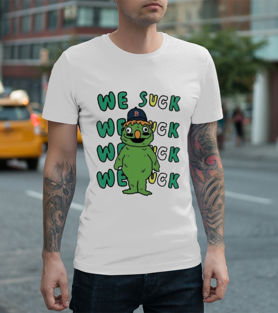 Boston Red Sox We Suck Mascot Fan Humor T-Shirt