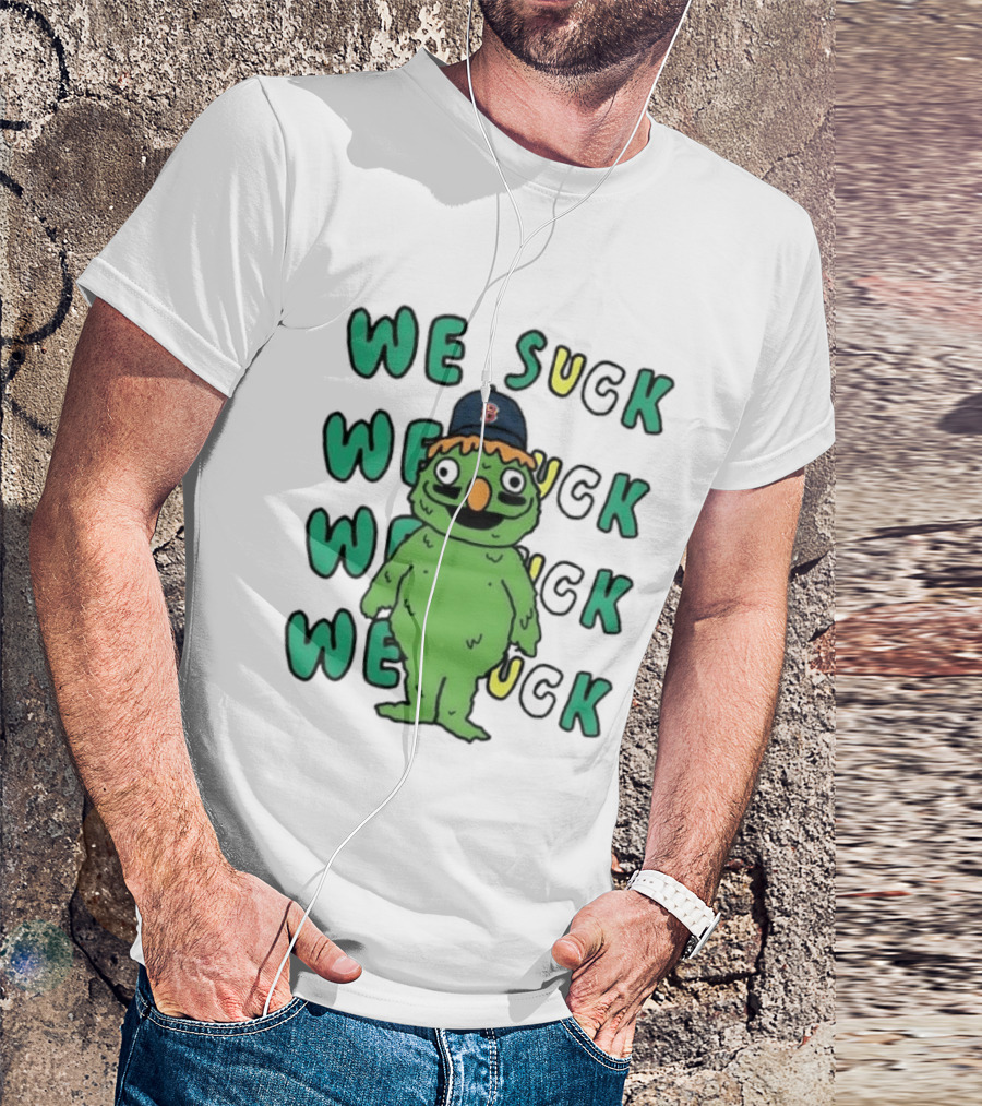 Boston Red Sox We Suck Mascot Fan Humor T-Shirt