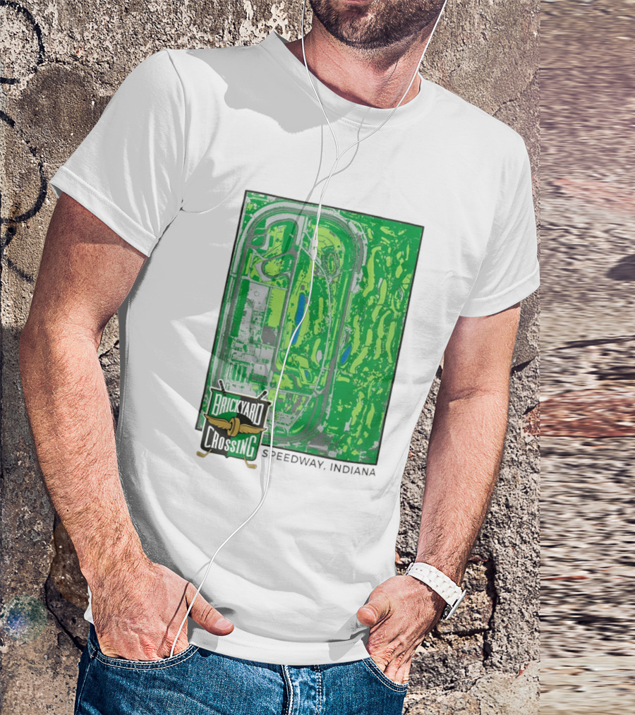 Brickyard Crossing Speedway Indiana Map Instant T-Shirt